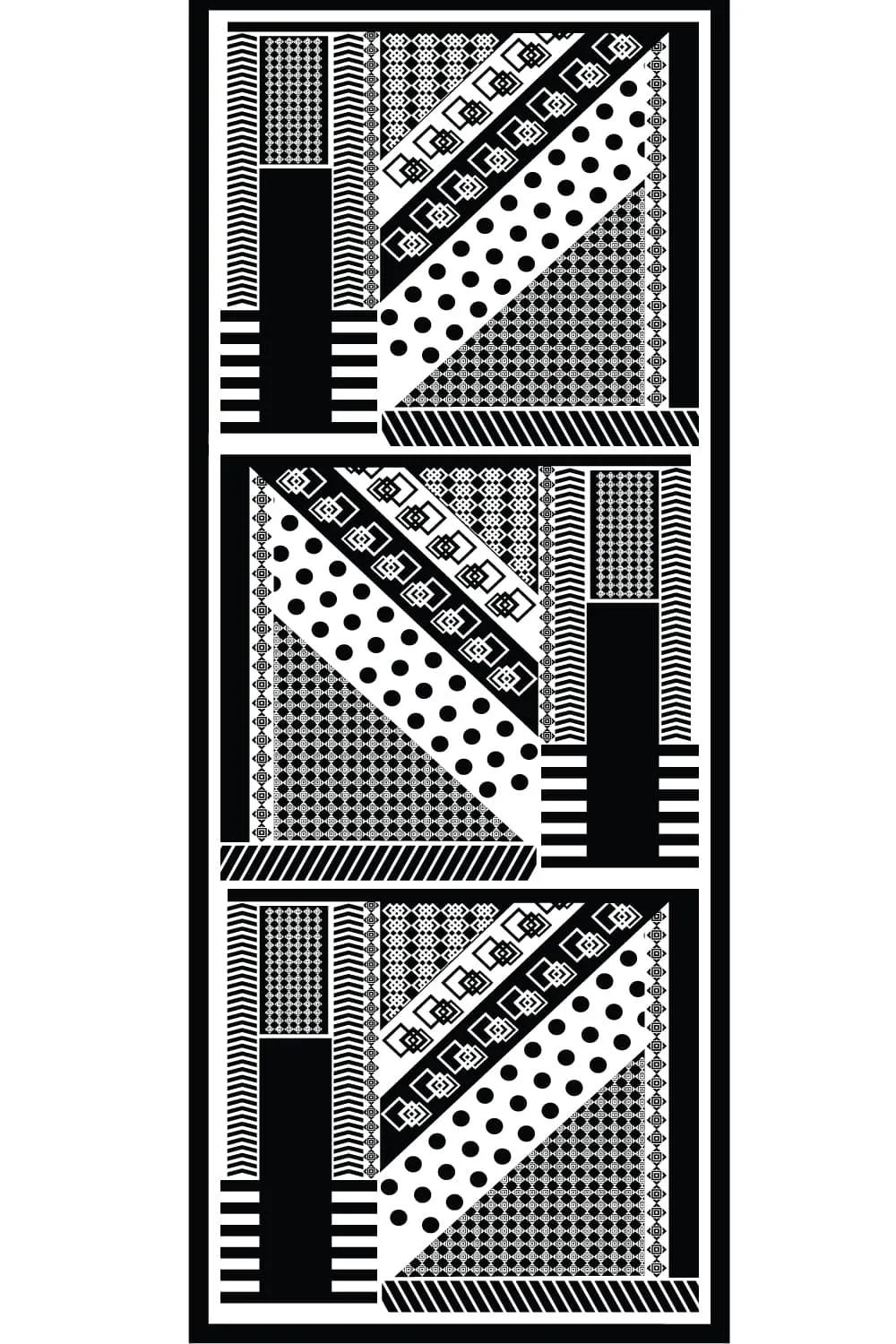 Abstract Monochrome Stole
