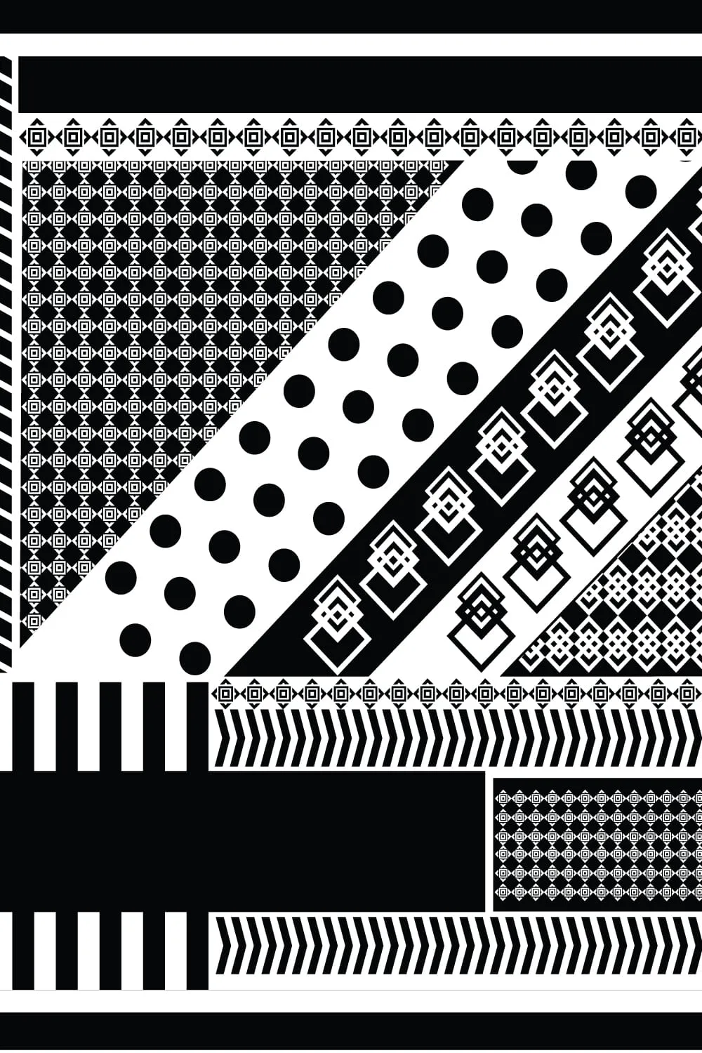 Abstract Monochrome Stole
