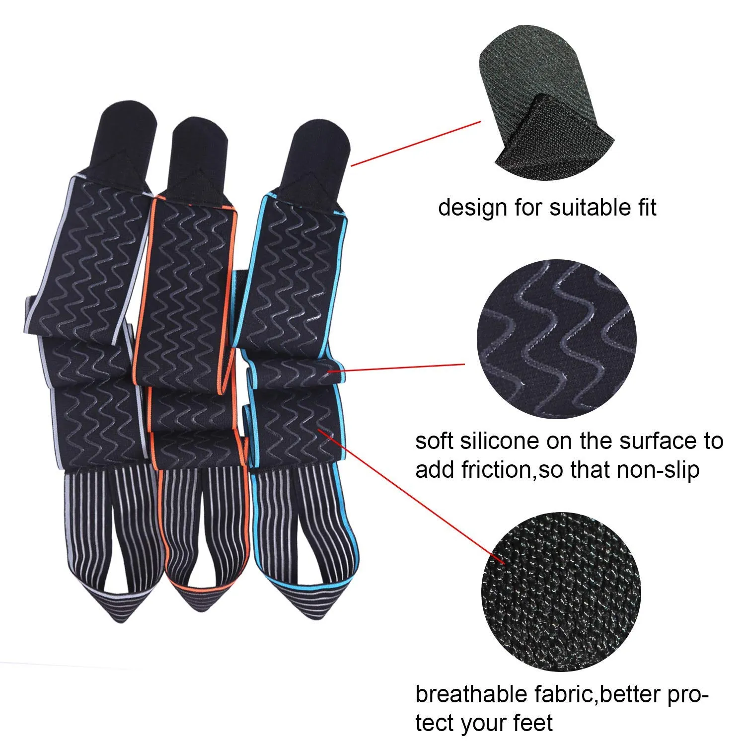 Ankle Support,Adjustable Ankle Brace Breathable Nylon Material Super Elastic and Comfortable,1 Size Fits all, Suitable for Sports (blue 1)