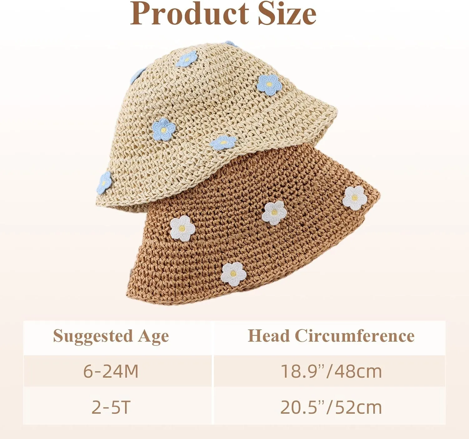 Baby Girl Straw Hat Toddler Summer Beach Hat with Lace Bow Infant Girls Sun Hats