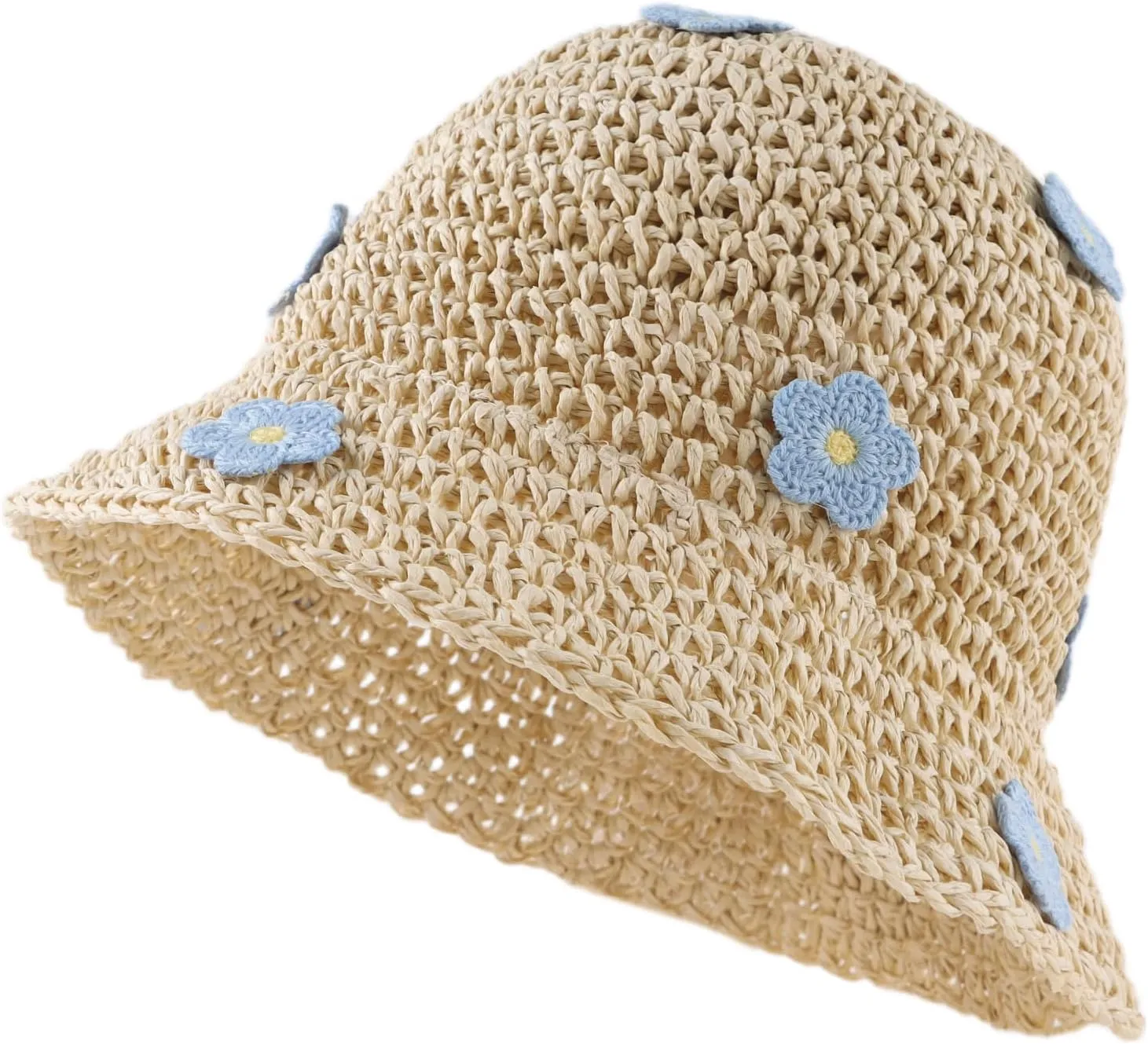 Baby Girl Straw Hat Toddler Summer Beach Hat with Lace Bow Infant Girls Sun Hats