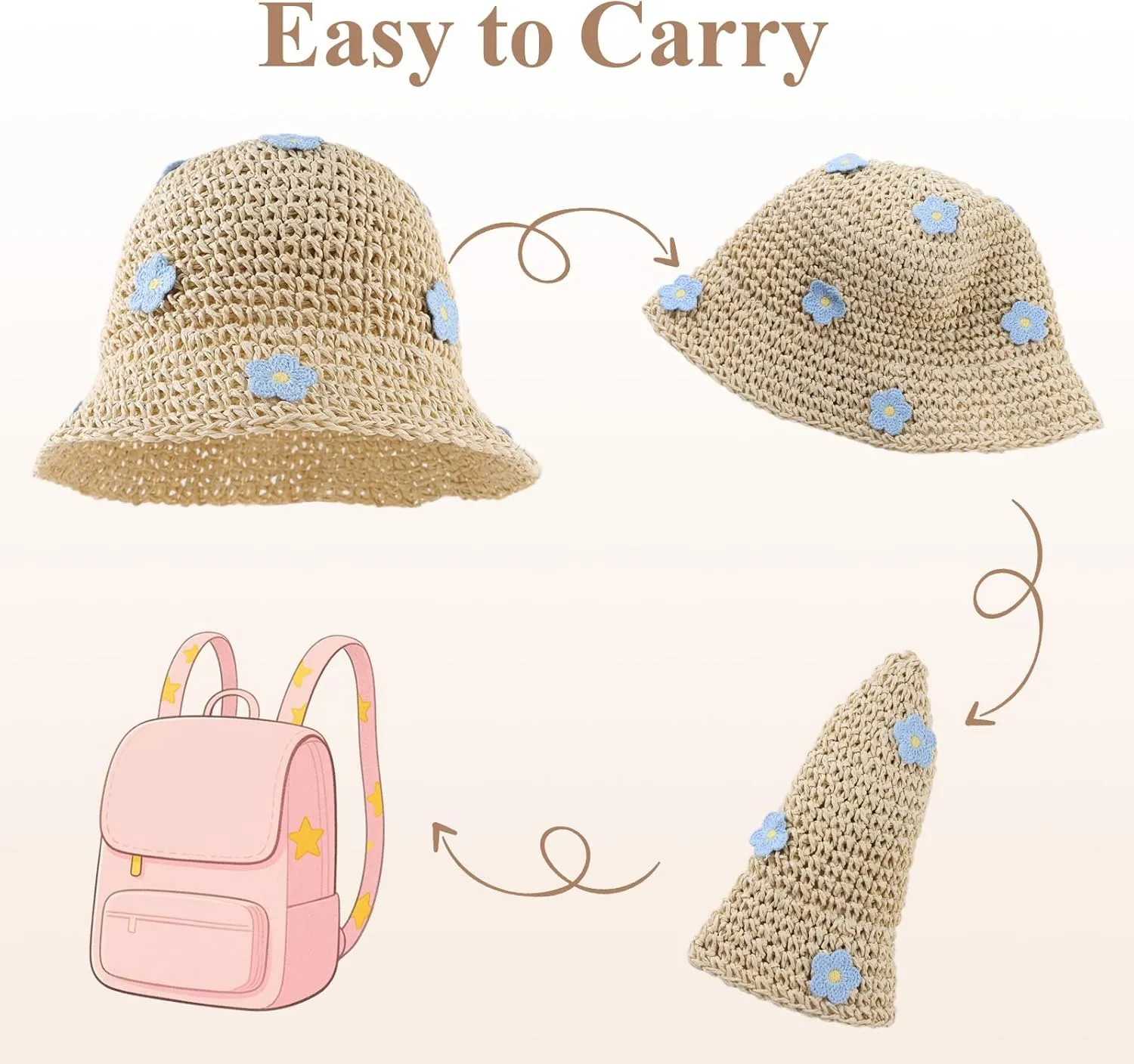 Baby Girl Straw Hat Toddler Summer Beach Hat with Lace Bow Infant Girls Sun Hats