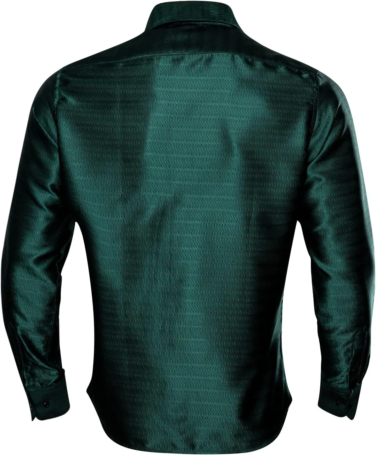 Barry.Wang Mens Casual Long Sleeve Shirts Silk Button Up Novelty Paisley Formal Dress Shirt Western Mexico Cowboy Custom