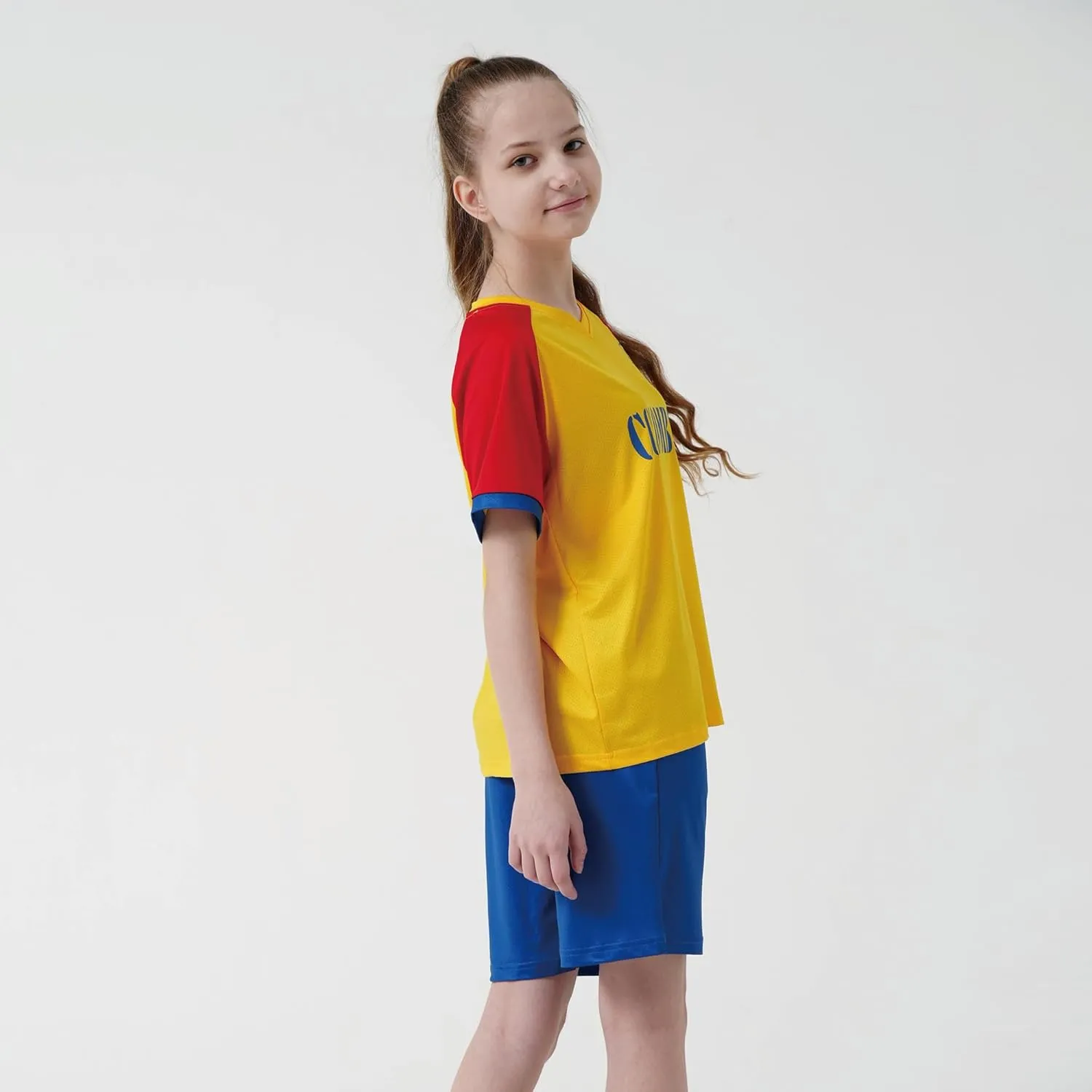 Cnins Kids' Soccer Jersey Kit - Breathable Poly-Spandex, Quick-Dry - Perfect for Youth Futbol Training & Gifts (2T-14Y)