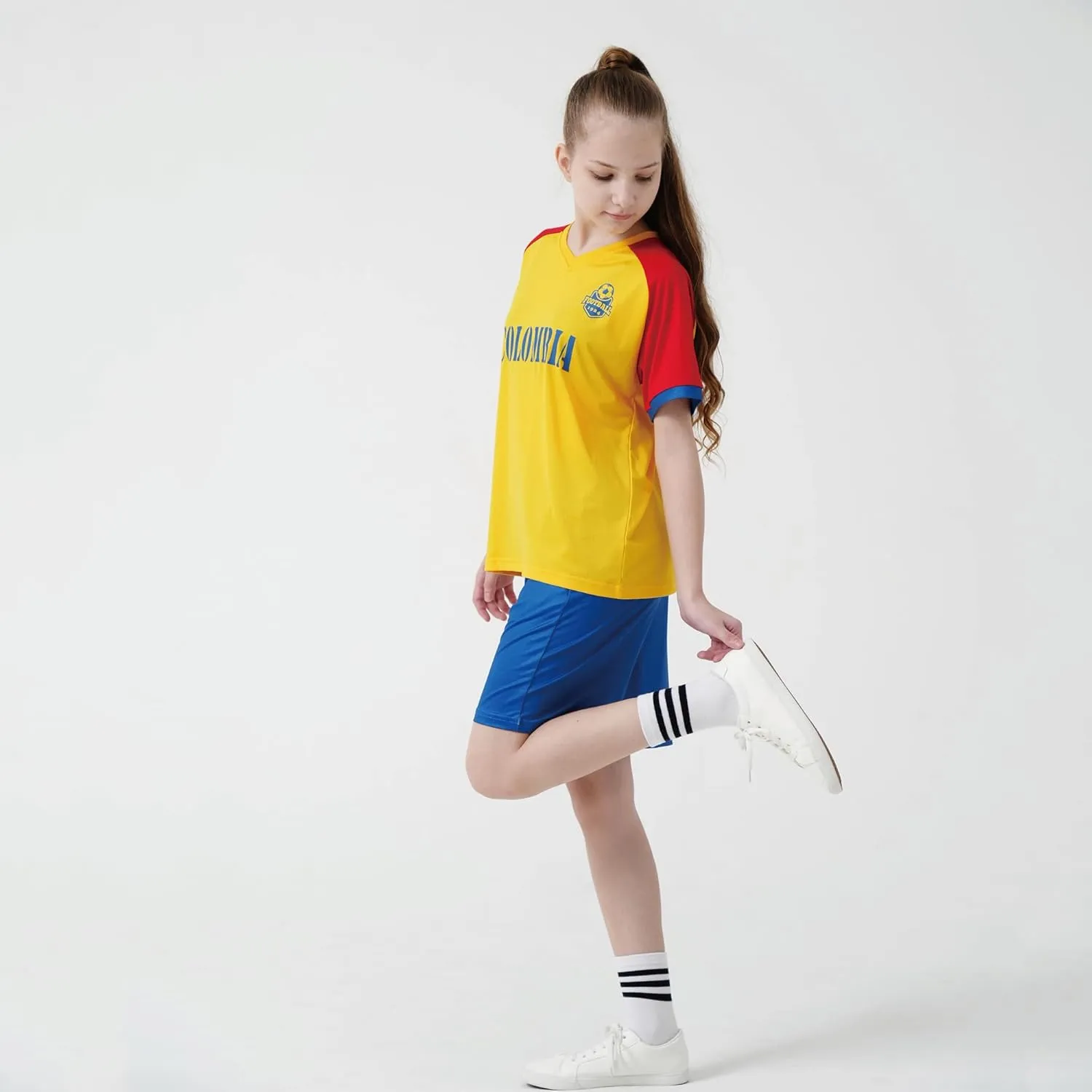 Cnins Kids' Soccer Jersey Kit - Breathable Poly-Spandex, Quick-Dry - Perfect for Youth Futbol Training & Gifts (2T-14Y)