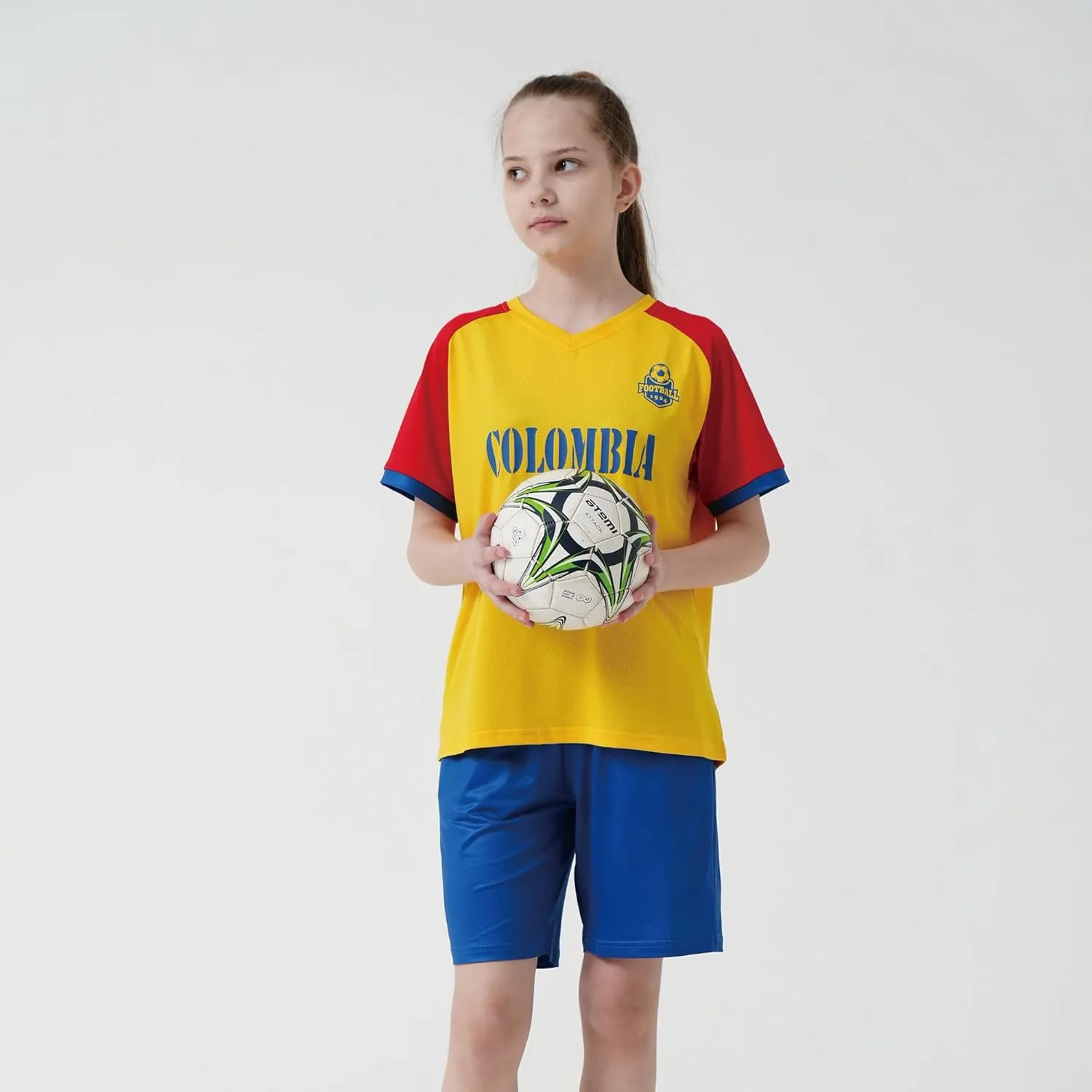 Cnins Kids' Soccer Jersey Kit - Breathable Poly-Spandex, Quick-Dry - Perfect for Youth Futbol Training & Gifts (2T-14Y)