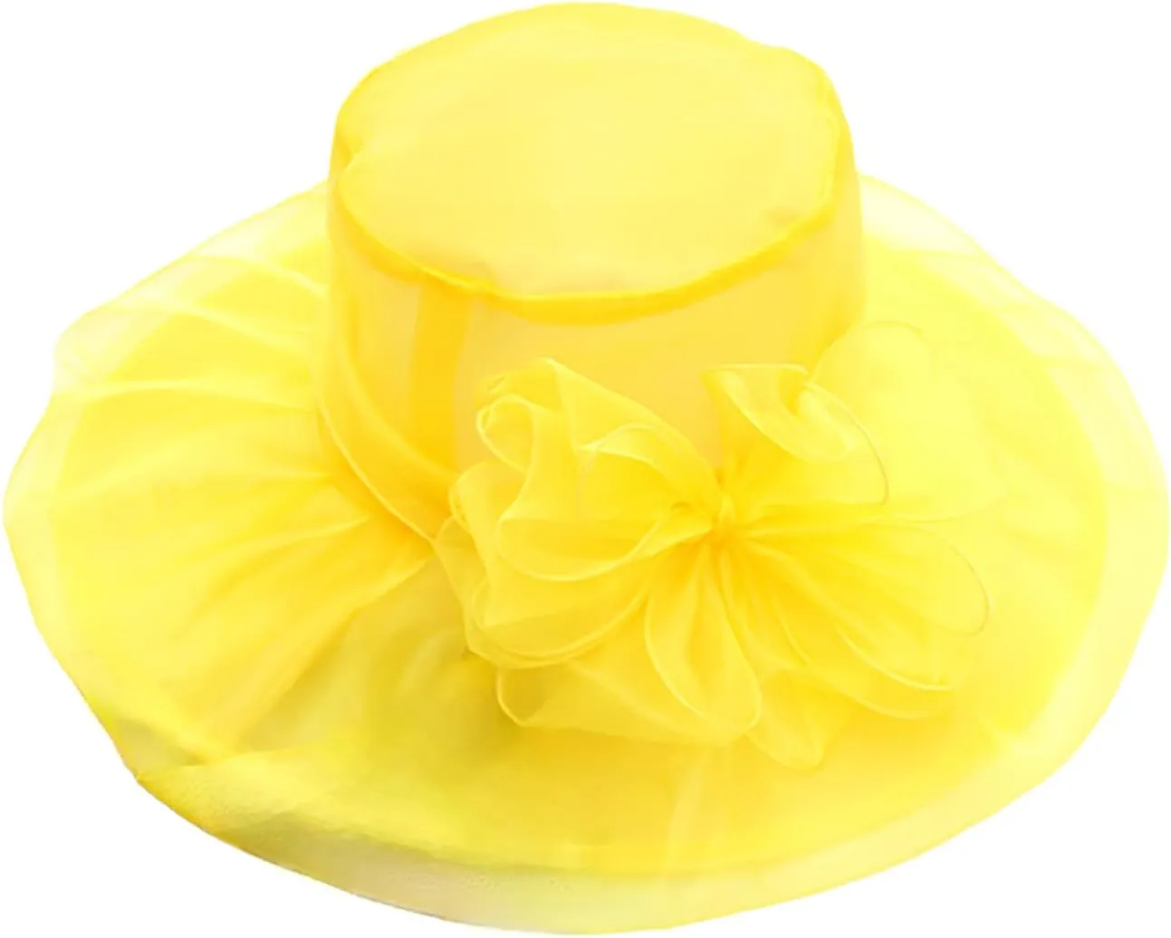 Derby Hats for Women 2025 Women's Elegant Organza Fascinator Sun Hat for Church, Tea Party, Weddings Hats