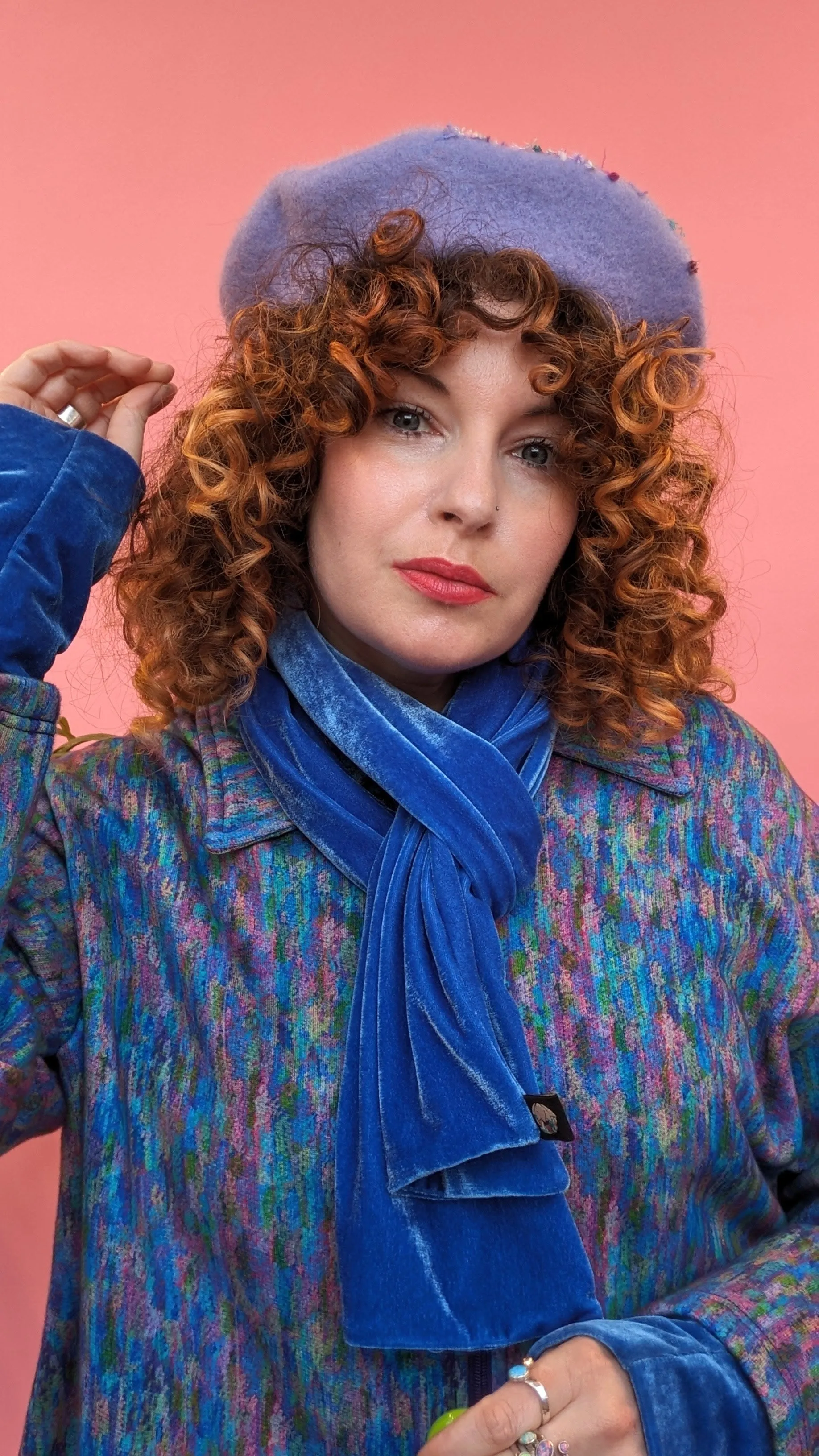 Embellished Beret in Lilac
