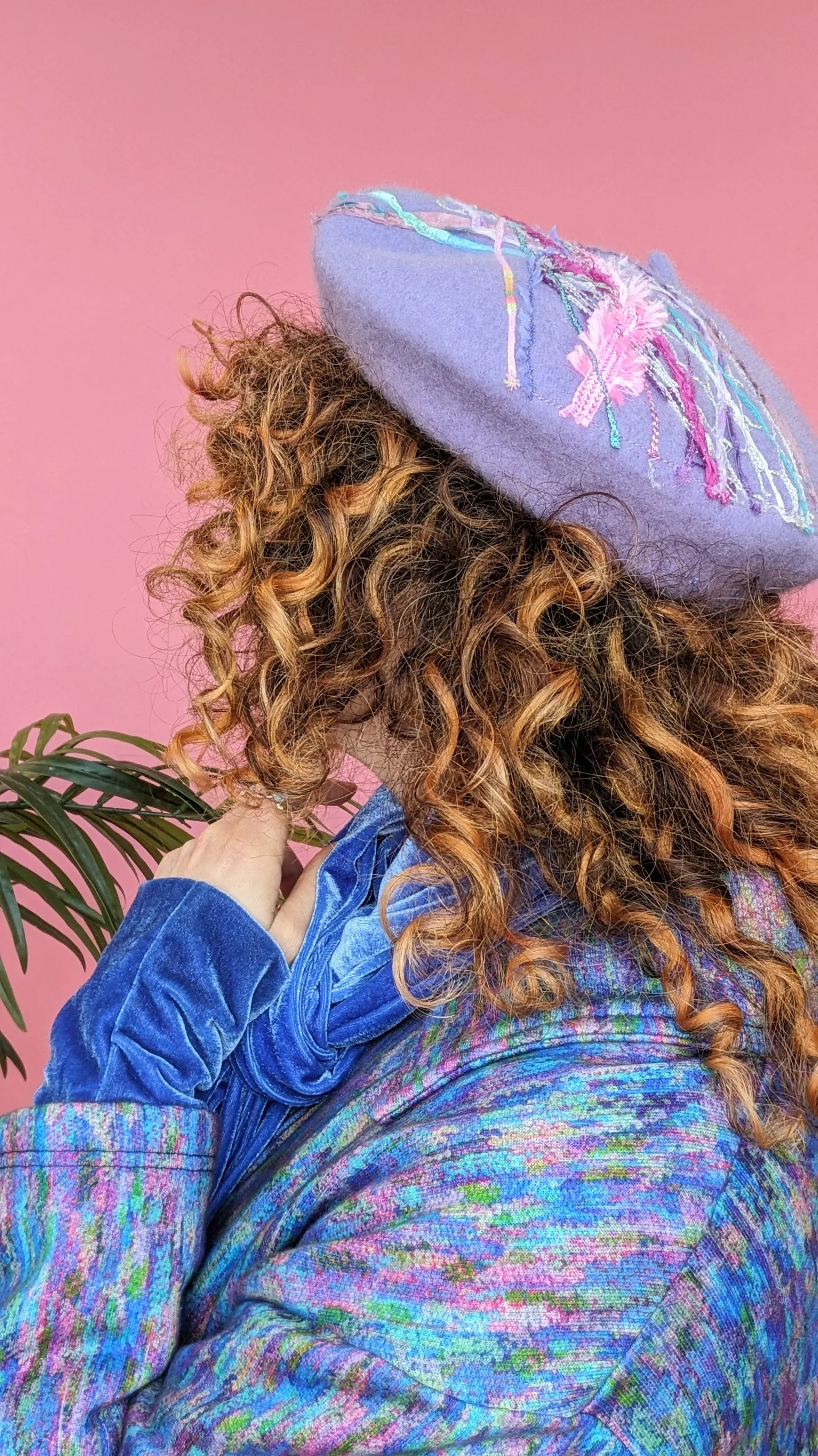 Embellished Beret in Lilac