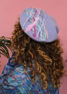 Embellished Beret in Lilac