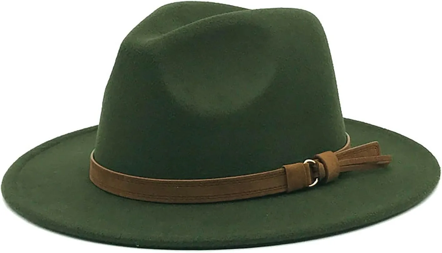 Fedora Hat Wide Brim Panama Cap Classic Floppy Warm Top Hat Vintage Jazz Hat for Women & Men