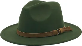 Fedora Hat Wide Brim Panama Cap Classic Floppy Warm Top Hat Vintage Jazz Hat for Women & Men