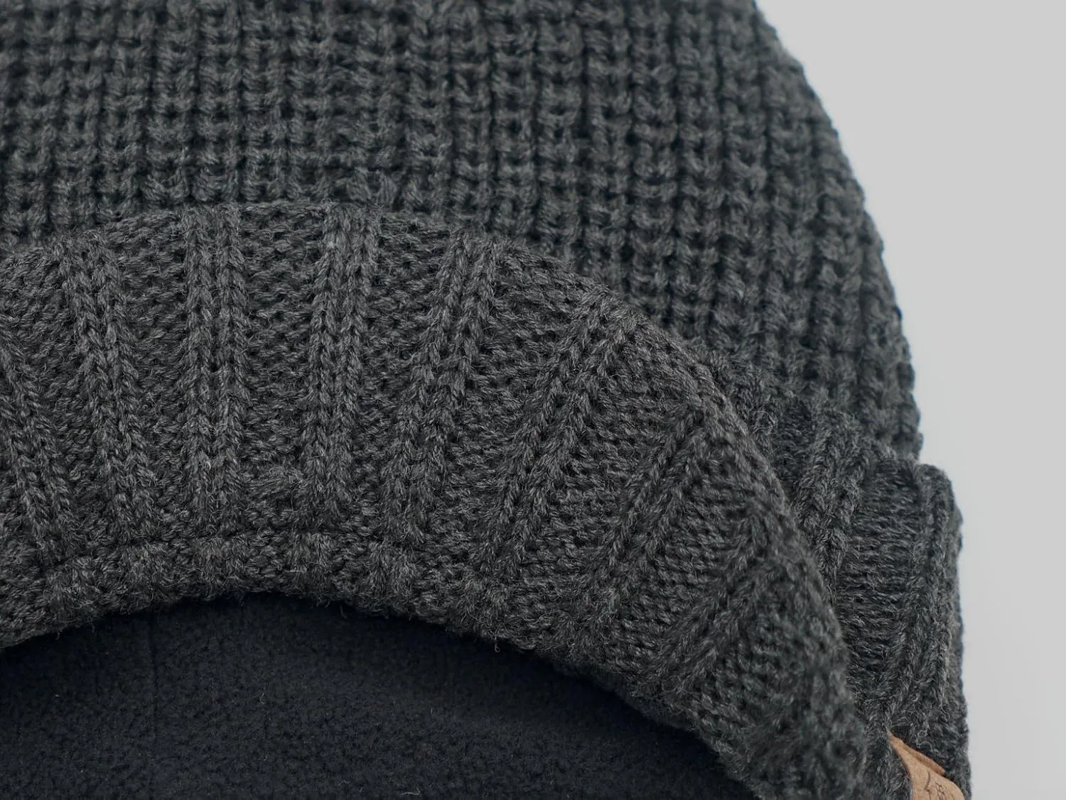 Home Prefer Men's Winter Hat Thick Knit Beanie Cap with Visor Newsboy Beanie Hat
