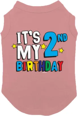 It's My 2nd Birthday - Second Dog Shirt (Mauve, 3X-Large)