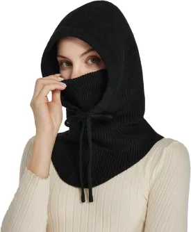 Knit Balaclava Women Winter Hats for Women Winter Face Mask Ski Mask for Men and Women Warm Face Cover Neck Warmer