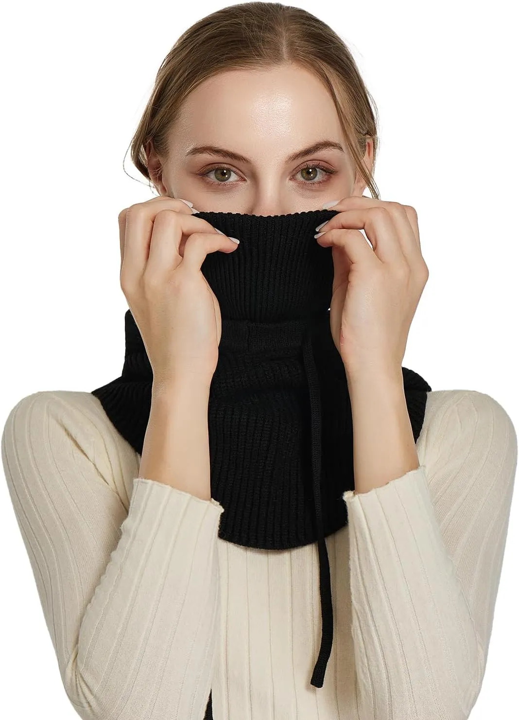 Knit Balaclava Women Winter Hats for Women Winter Face Mask Ski Mask for Men and Women Warm Face Cover Neck Warmer