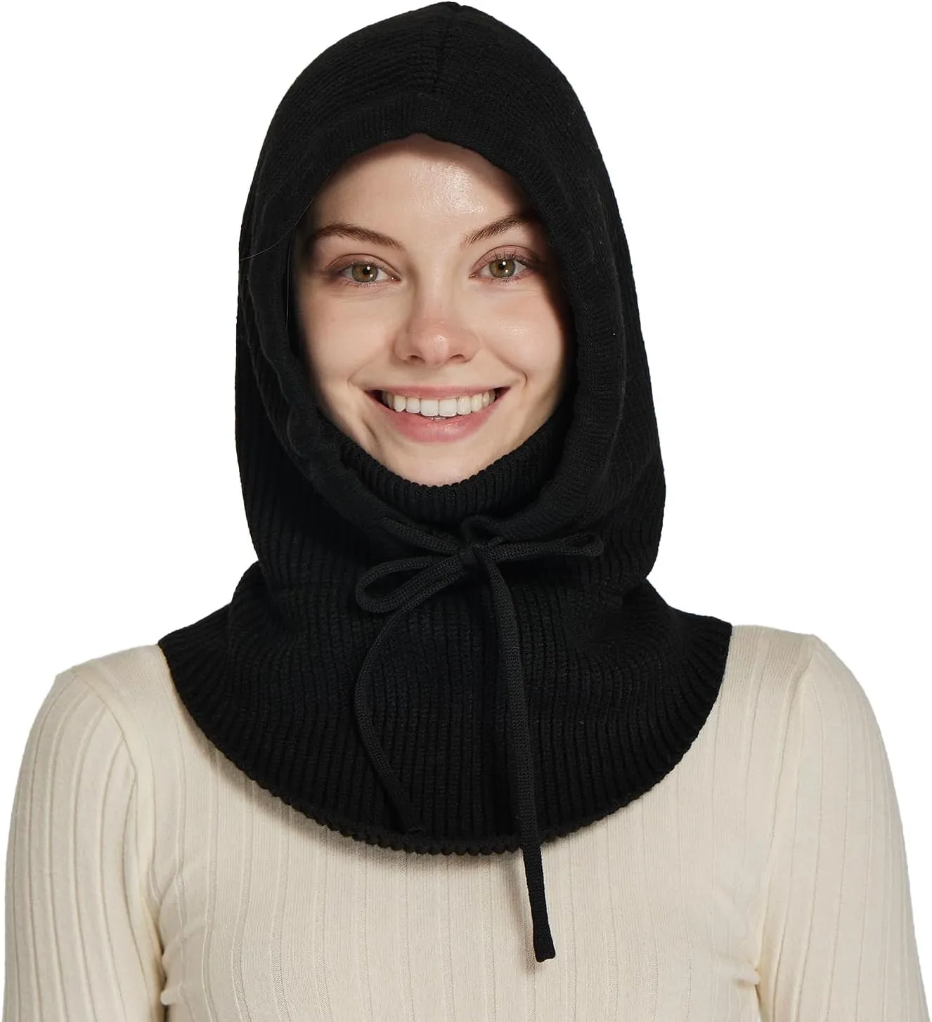 Knit Balaclava Women Winter Hats for Women Winter Face Mask Ski Mask for Men and Women Warm Face Cover Neck Warmer