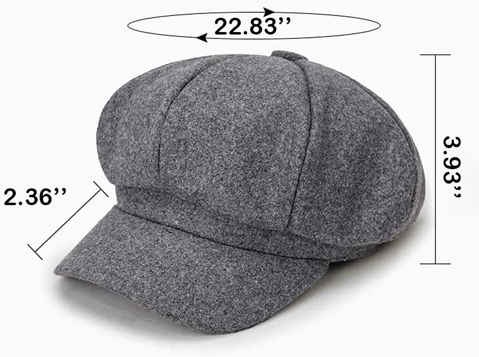Magik Artist Vintage Newsboy Cabbie Peaked Beret Cap Warm Baker Boy Visor Hat Flat Cap