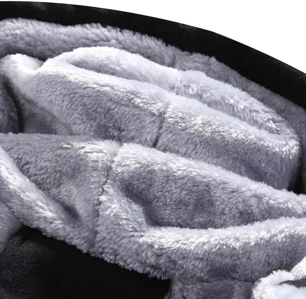 MANTORS Men's Tracksuit Winter Soft Hooded Fleece Sweatsuits Warm Pullover Coats 2 Pieces Outfits Set