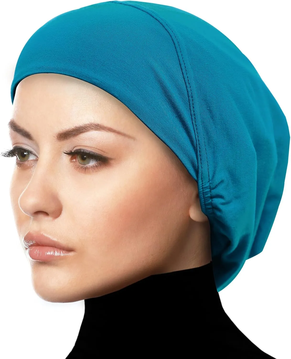 Middle Eastern Mall Women's Snood Cap Cotton Beanie Hair Wrap Chemo Undercap Easy Bonnet Hat