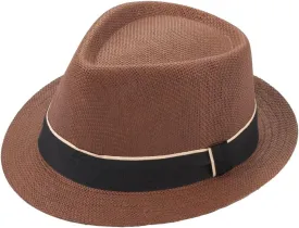 Milani Fedora Straw Hat with Matching Band