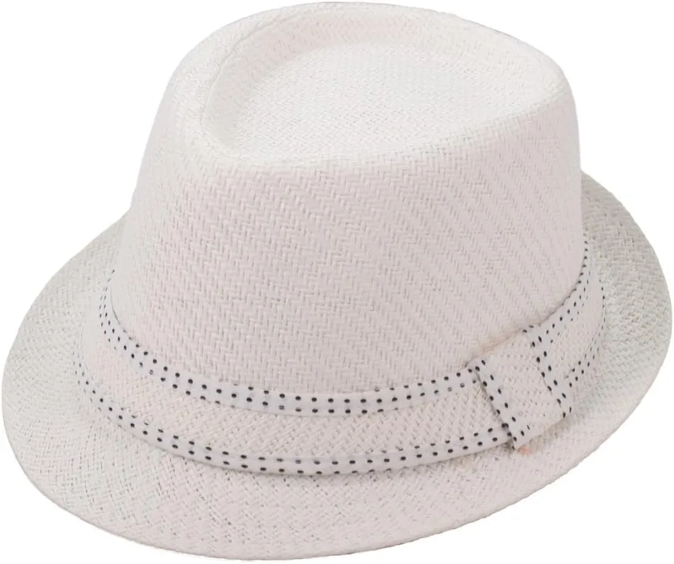 Milani Fedora Straw Hat with Matching Band
