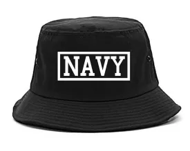 Navy Box Bucket Hat