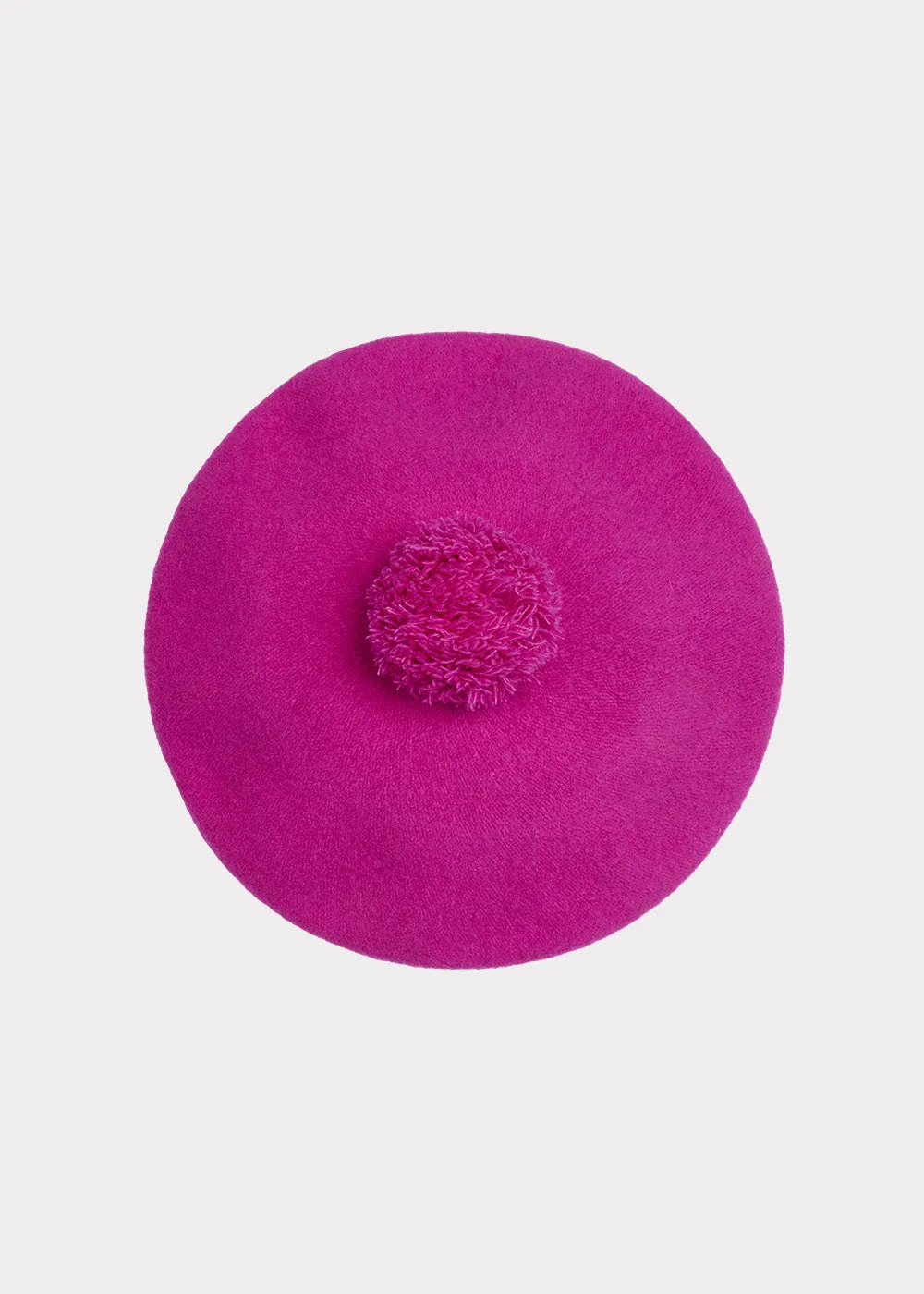Pom Pom Beret Purple