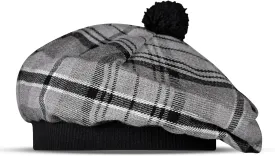 Scottish Hat Tam o Shanter Scottish Bonnet Tartan hat Acrylic Wool with Pompom