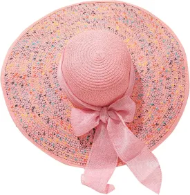Sun Hats for Women s Summer Wide Brim UPF 50  Panama Fedora Foldable Packable Beach Hat Birthday Easter