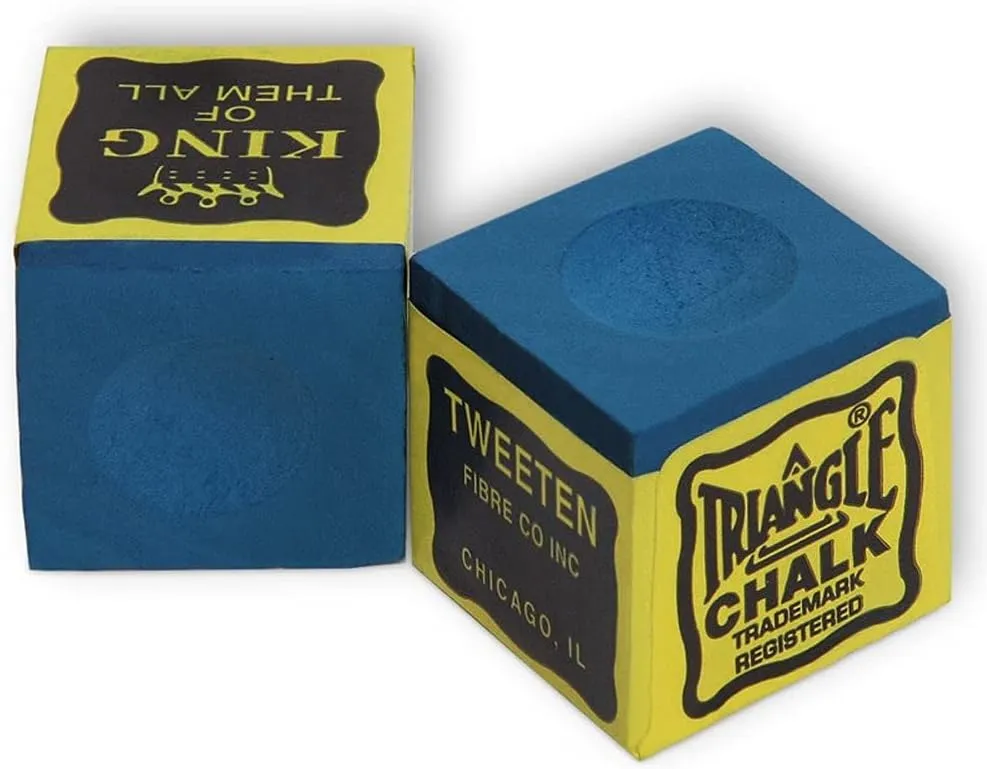 Triangle Billiard Pool Cue Chalk - 1 Dozen - Made in The USA   2 pcs of Quality Billiard Pool Table Spots by Tweeten Fibre Co.