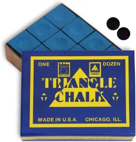 Triangle Billiard Pool Cue Chalk - 1 Dozen - Made in The USA   2 pcs of Quality Billiard Pool Table Spots by Tweeten Fibre Co.