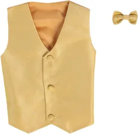 Vest and Clip On Bowtie set - Multiple Colors - Baby Infant Toddler Boys Tween Sizes