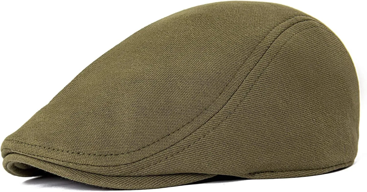 VOBOOM Men's Cotton Flat Ivy Gatsby Newsboy Driving Hat Cap