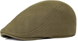 VOBOOM Men's Cotton Flat Ivy Gatsby Newsboy Driving Hat Cap