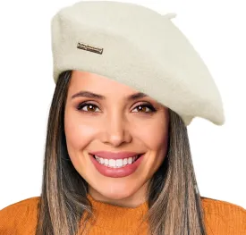 Wool French Berets for Women, Solid Color Beret Hats for Women Girls Lady, Casual and Chic Vintage Painters Hat