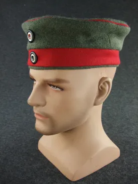 WW1 German EM Beret Cap Red Band   Red Piping