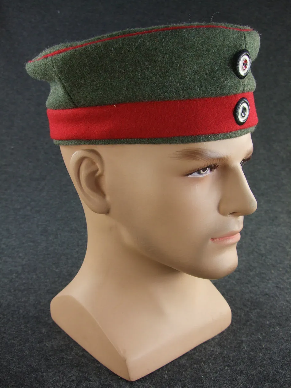 WW1 German EM Beret Cap Red Band   Red Piping