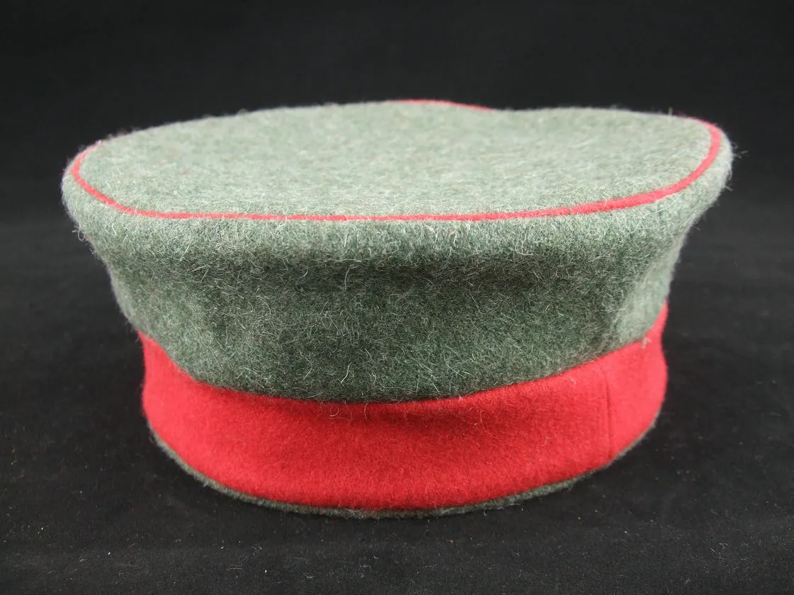 WW1 German EM Beret Cap Red Band   Red Piping