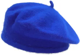 ZLYC Wool Kids Beret Hat Girls Solid Color Artist French Beret Cap